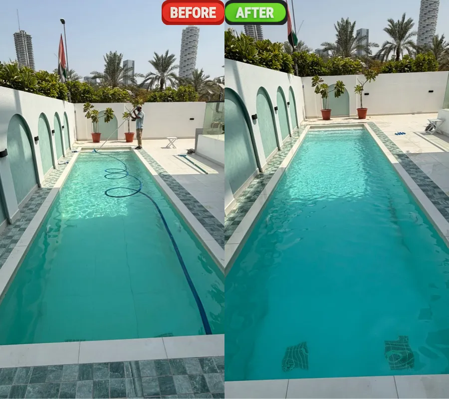 swimming pool cleaning by AlTareeq Before and After (3)